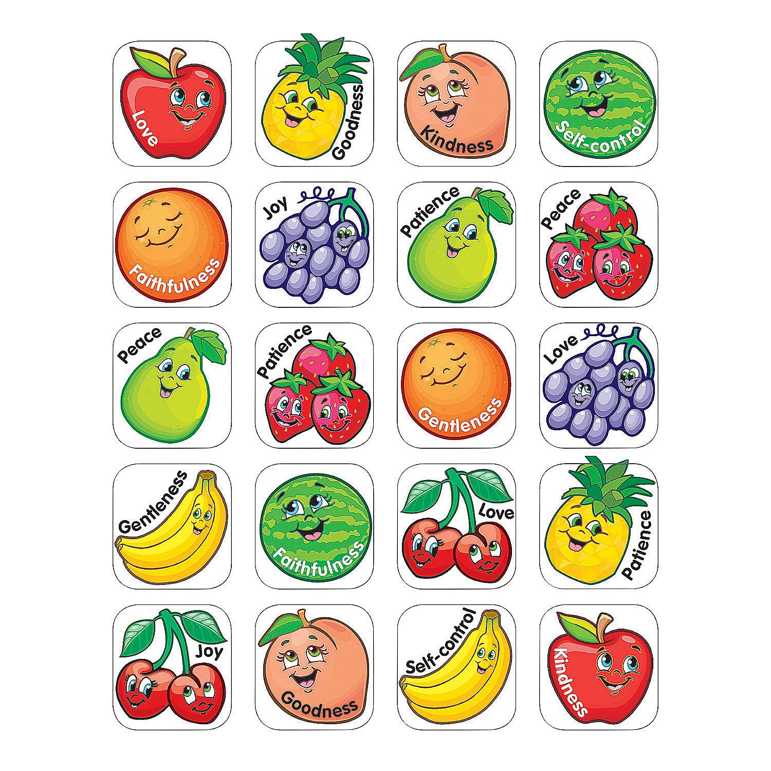 Fruit of The Spirit Stickers - 120pcs Christian Stationery for Bible Journaling