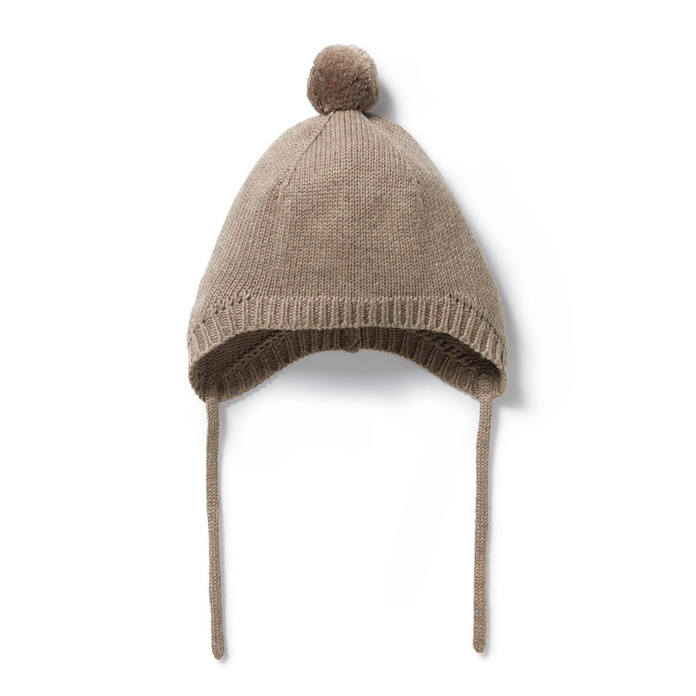 Handmade Walnut Knitted Bonnet for Women - Soft & Warm Winter Beanie Hat - Perfect for Cold Weather, Outdoor Activities & Fashion Accessories