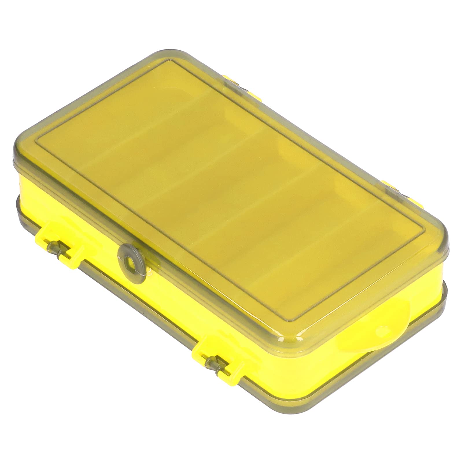 Keenso Double-Sided Plastic Bait Box - Waterproof Fishing Lure Storage Organizer with Adjustable Compartments | Portable Tackle Box for Bass, Trout, Saltwater Fishing | Great for Boat, Kayak, Shore Fishing Trips