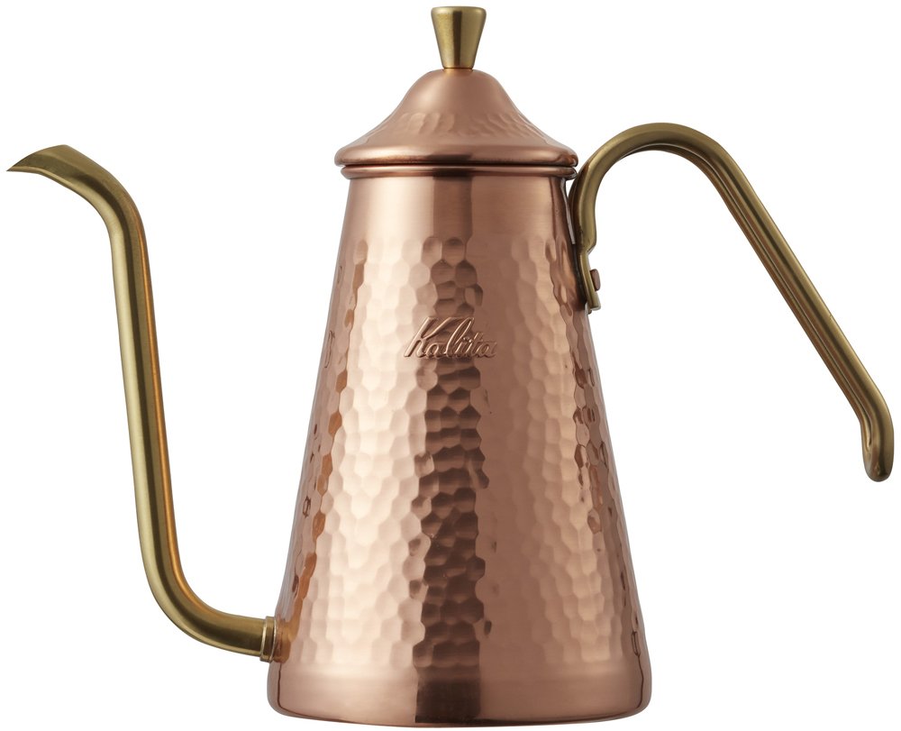 Premium Japanese Copper Coffee Pot - Tsubama Slim 700CU (700ml/23.7oz) with Fine Nozzle for Perfect Pour Over | Direct Fire Drip Kettle for Home Brewing, Cafe Use & Camping Outdoor Activities