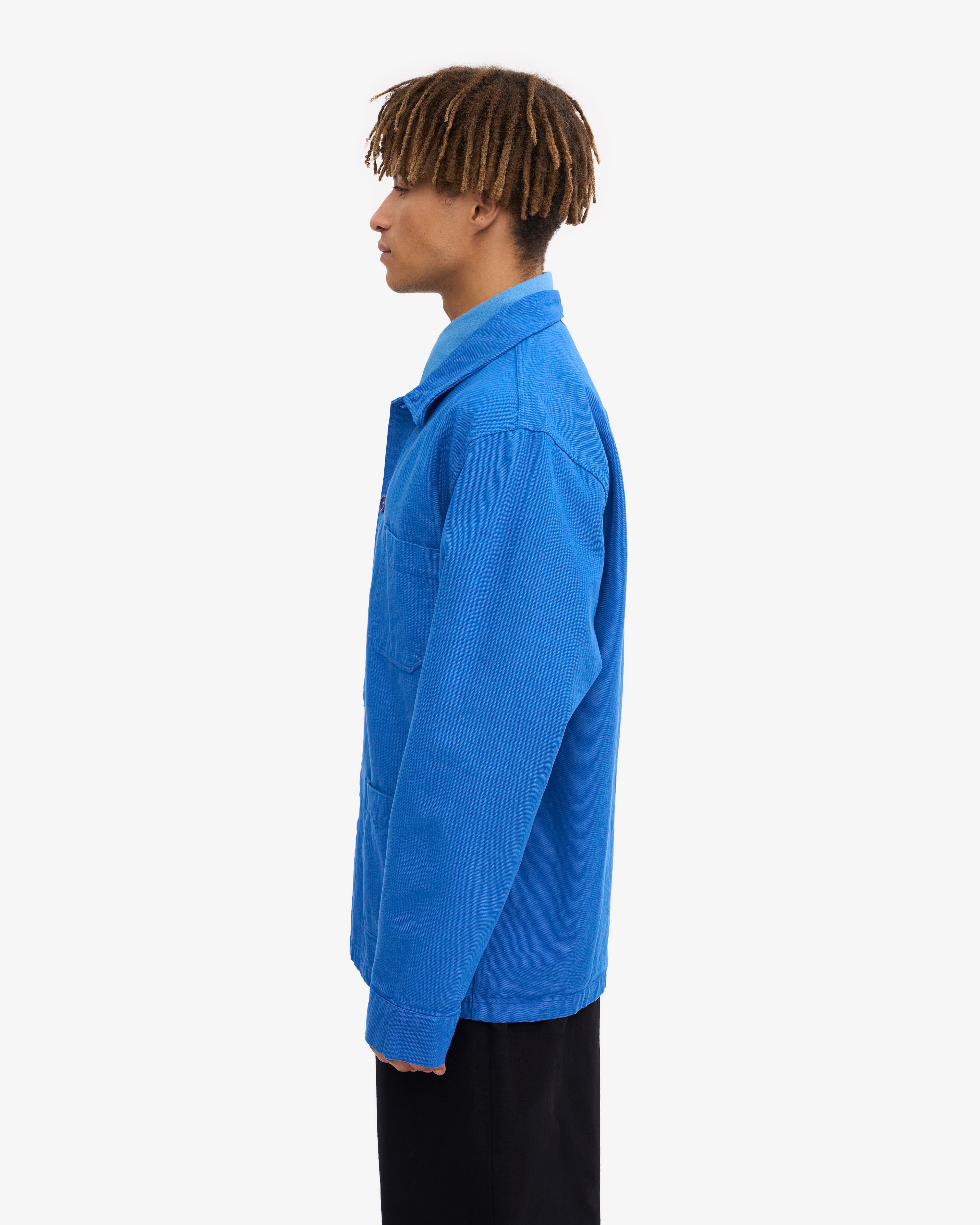 Organic Workwear Jacket for Men & Women | Durable Eco-Friendly Cotton | Pacific Blue | Perfect for Outdoor Jobs, Hiking & Casual Wear