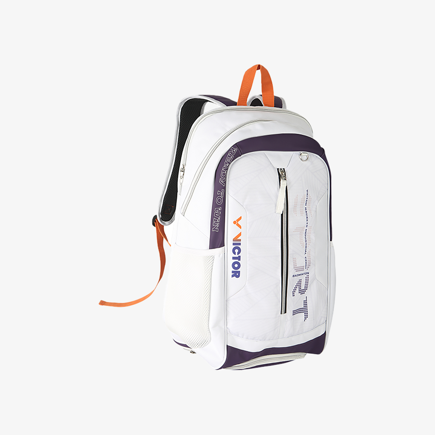 Victor BR5023 AJ Double Shoulder Bag - Waterproof & Lightweight Crossbody Purse for Women & Men (Bright White/Medium Purple) | Perfect for Travel, Gym, Work & Daily Use