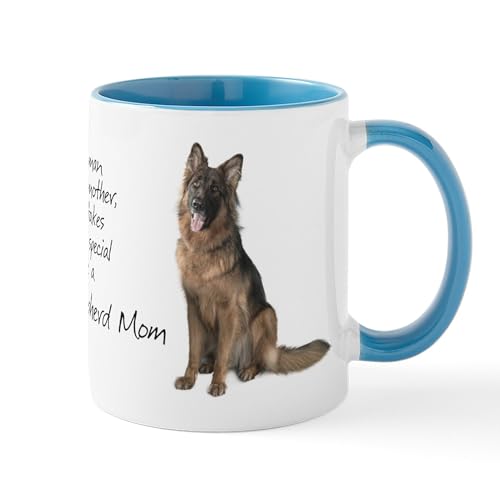 White/Blue Inside - Shepherd Mom Mugs
