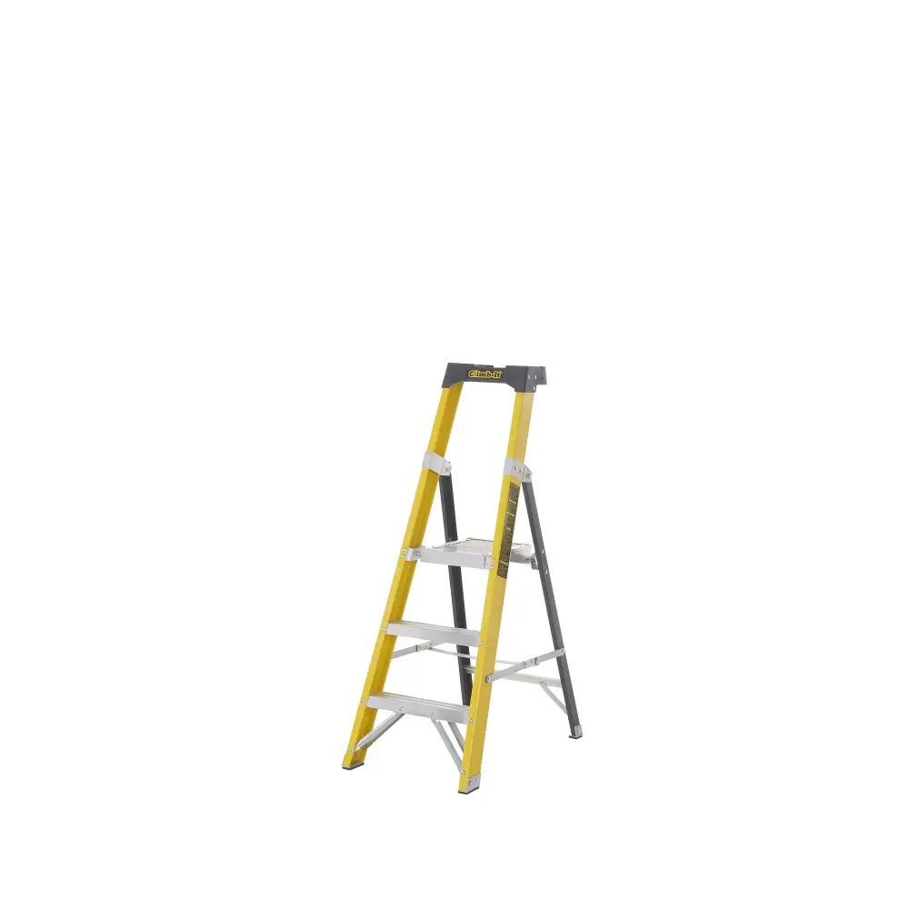 Climb It Fiberglass Platform Stepladder - Lightweight & Durable 300 lbs Capacity - Perfect for Home, Garage, and Workshop Use