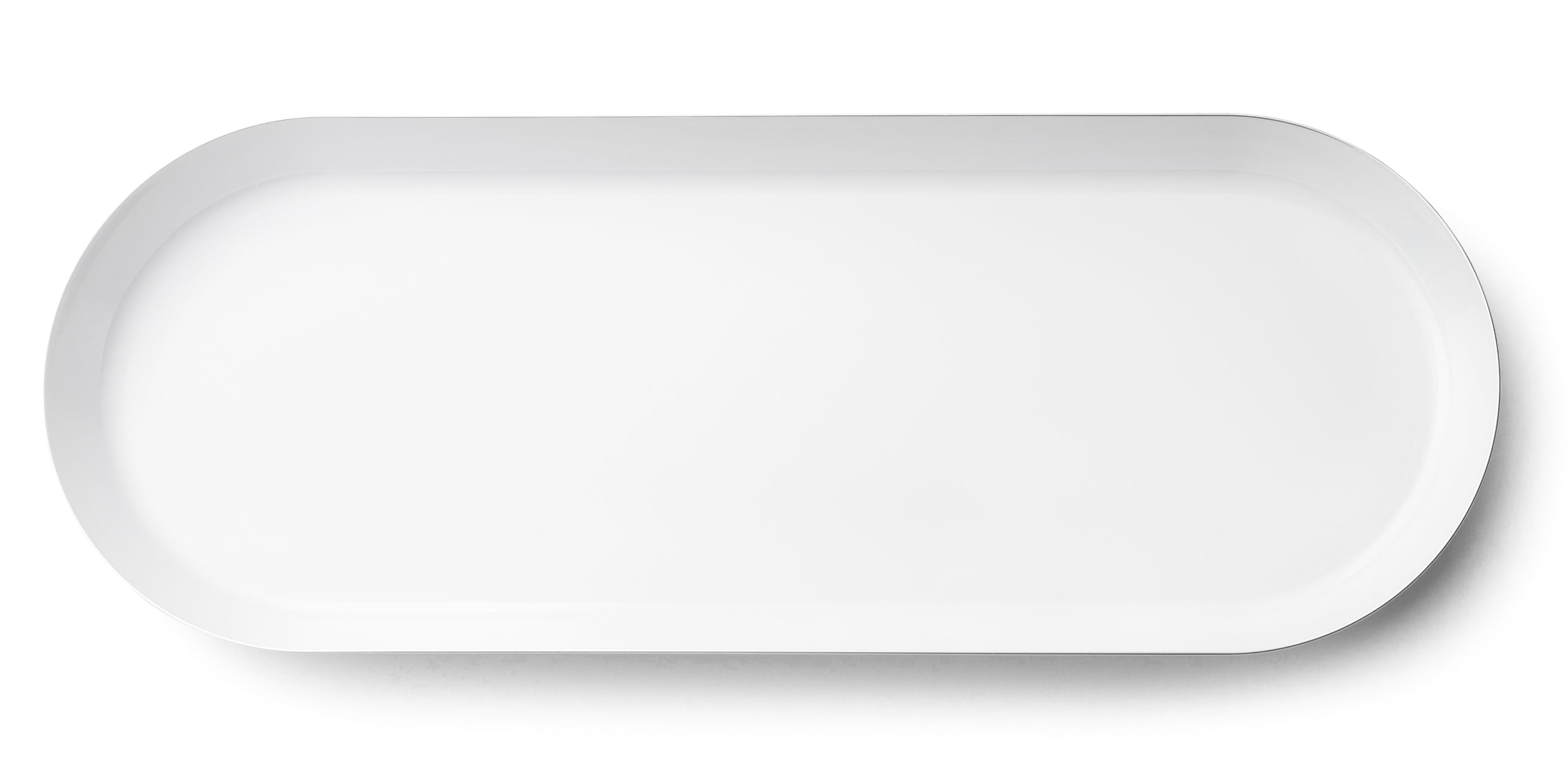 Classic White and Silver Rim Oval Serving Dish - 2 Pack Set for Elegant Dinner Parties, Buffets, and Holiday Entertaining