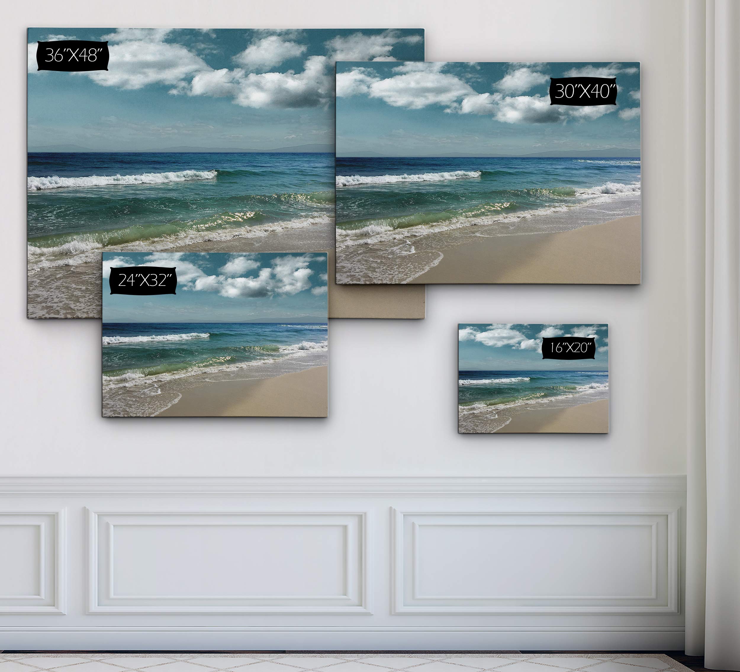 Majestic Waves Beach Wall Art - 24x32 Inch Coastal Decor for Home, Office, Bedroom & Living Room | Perfect for Beach House, Vacation Rental & Coastal Theme Interior Design | Renditions Gallery (19288-2432)