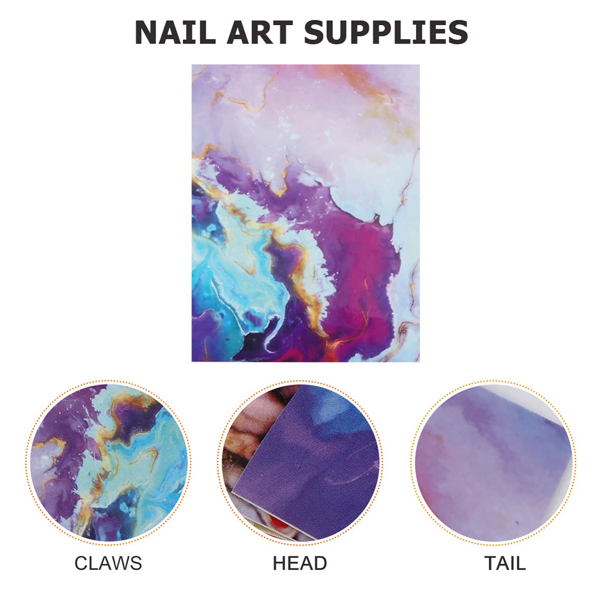 EXCLUZO 32pcs Self-Adhesive Nail Polish Stickers - Full Wrap Nail Art Decals with Gorgeous Flame Design for Women & Girls | Perfect for Parties, Weddings, and Everyday Nail Art