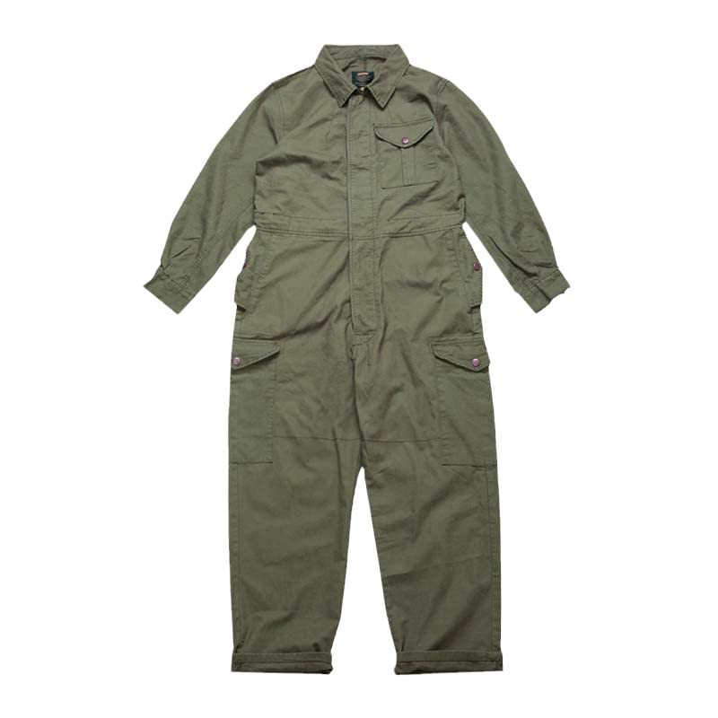 MQMYJSP Men's Work Jumpsuit - Single Breasted Long Sleeve Coveralls with Multiple Pockets, Loose Fit One-Piece Pants for Construction, Mechanics & Outdoor Workwear