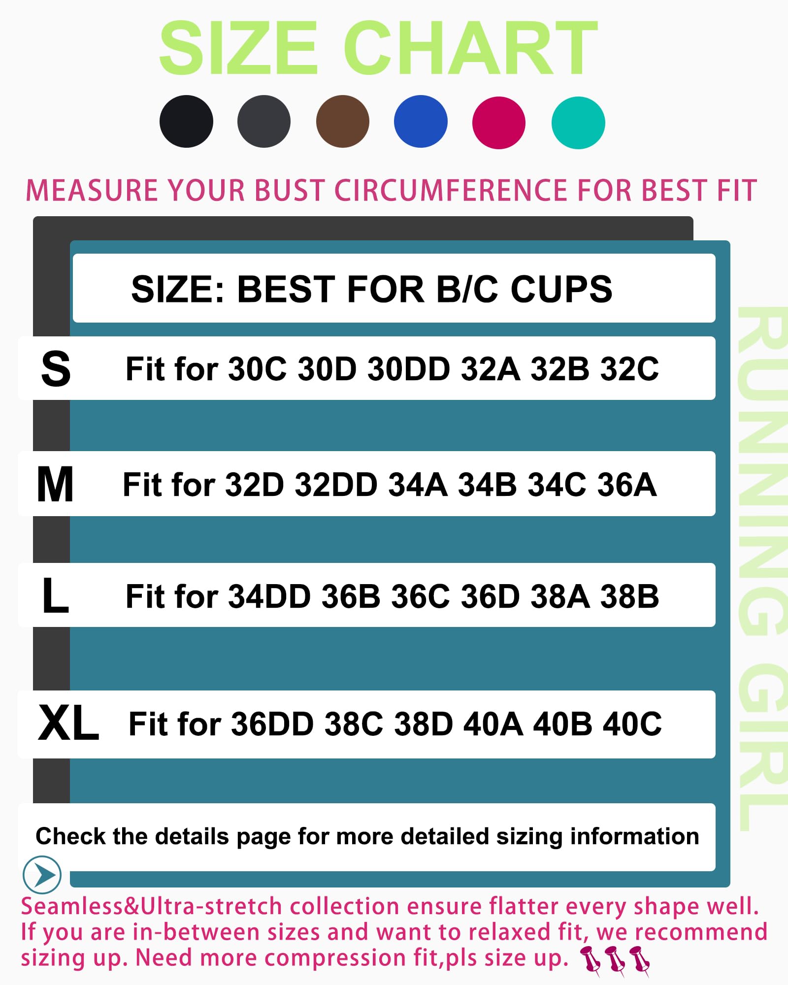 RUNNING GIRL Women's Criss Cross Back Sports Bras 3-Pack - Seamless Padded Yoga Bra with Removable Cups - Sexy Strappy Workout Top for Running, Gym & Yoga