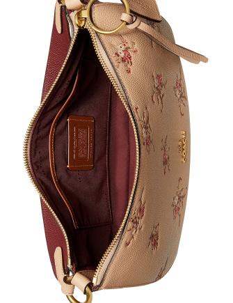 Coach Floral Print Leather Sutton Crossbody Bag for Women - Stylish Shoulder Purse with Adjustable Strap, Perfect for Daily Use, Travel & Date Night