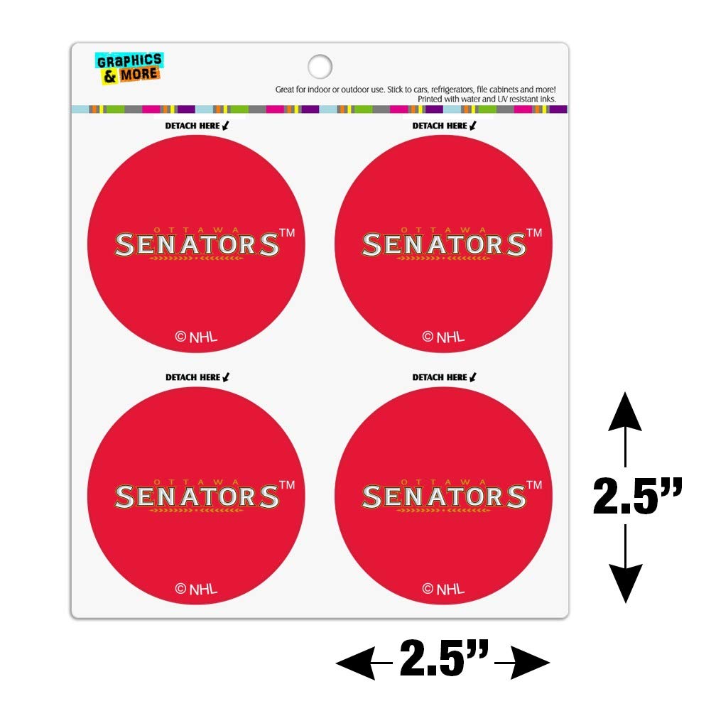 Ottawa Senators NHL Logo Refrigerator Magnet Set - 6 Pack Vinyl Fridge Magnets for Hockey Fans - Perfect for Lockers, Offices, Dorms & Game Day Decor