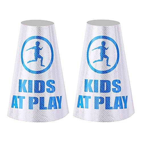 2-Pack High Visibility Reflective Safety Sleeves for Traffic Cones - Bright 