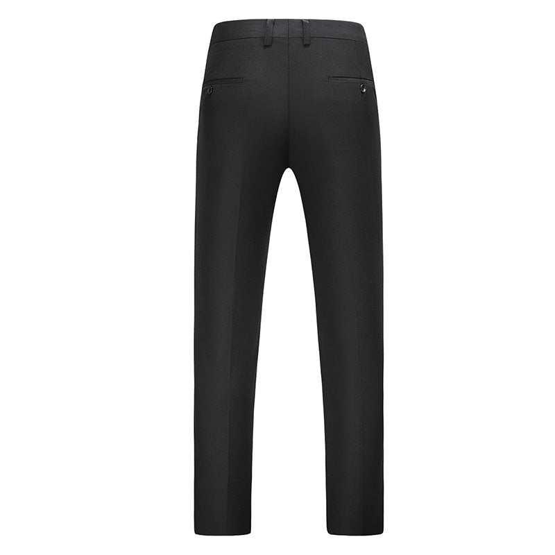 Black Modern Fit Straight Leg Classic Dress Pants for Men | Office, Business & Formal Wear | Professional Work Attire & Special Occasions