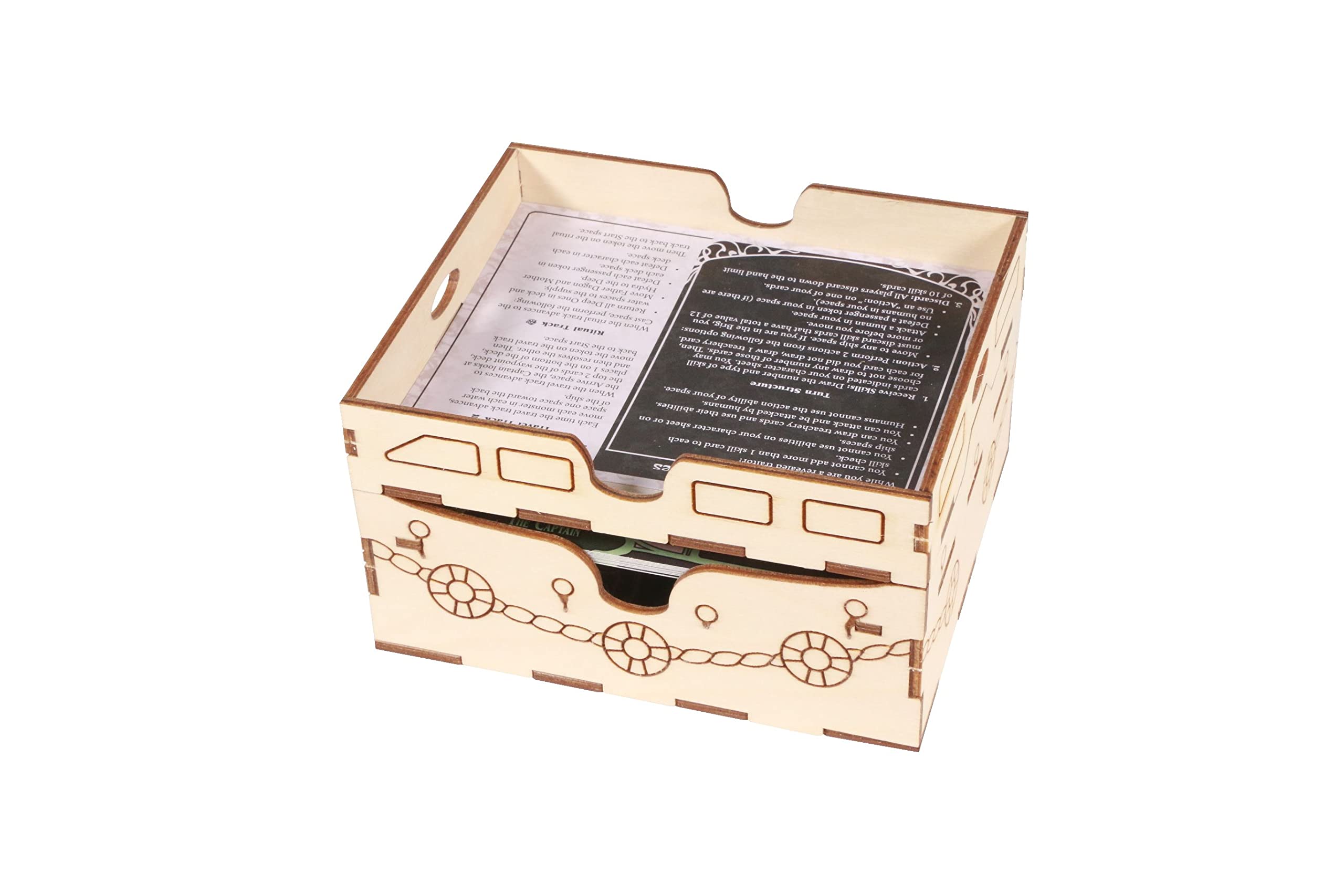 Premium Wooden Game Organizer for Unfathomable Board Game - Broken Token Storage Box with Multiple Trays | Perfect for Organized Game Nights & Tabletop RPG Sessions