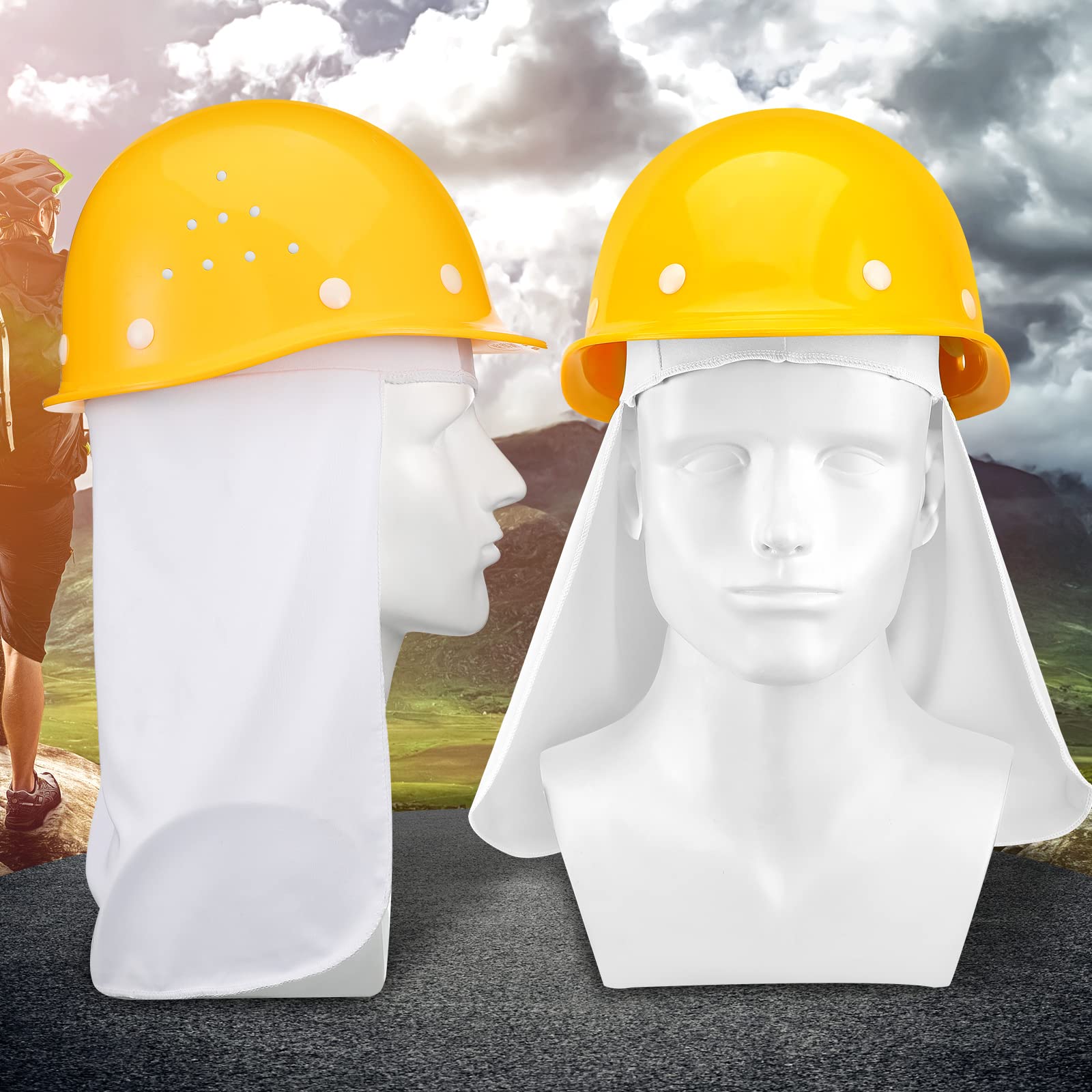 Sintege 6-Pack Cooling Hard Hat Sun Shade Skull Cap & Neck Protector - UV Protection, Quick Dry, Breathable for Men & Women - Perfect for Construction, Hiking, Fishing & Outdoor Work