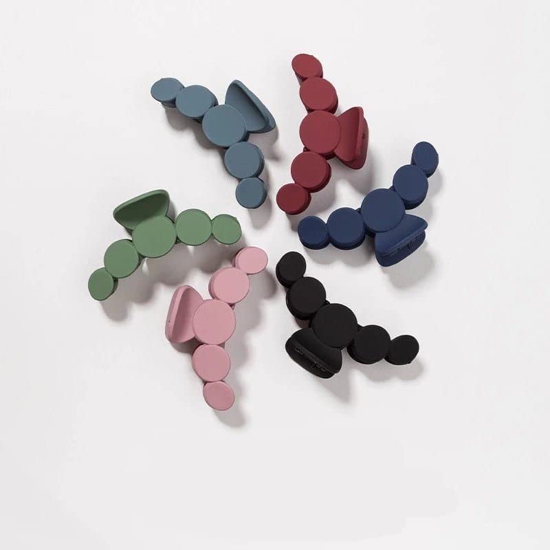 DENICRAAS Matte Hair Claws for Women - Large Hair Clips for Thick Hair (Pack of 4, Random Colors) - Perfect for Updos, Ponytails & Everyday Hairstyles