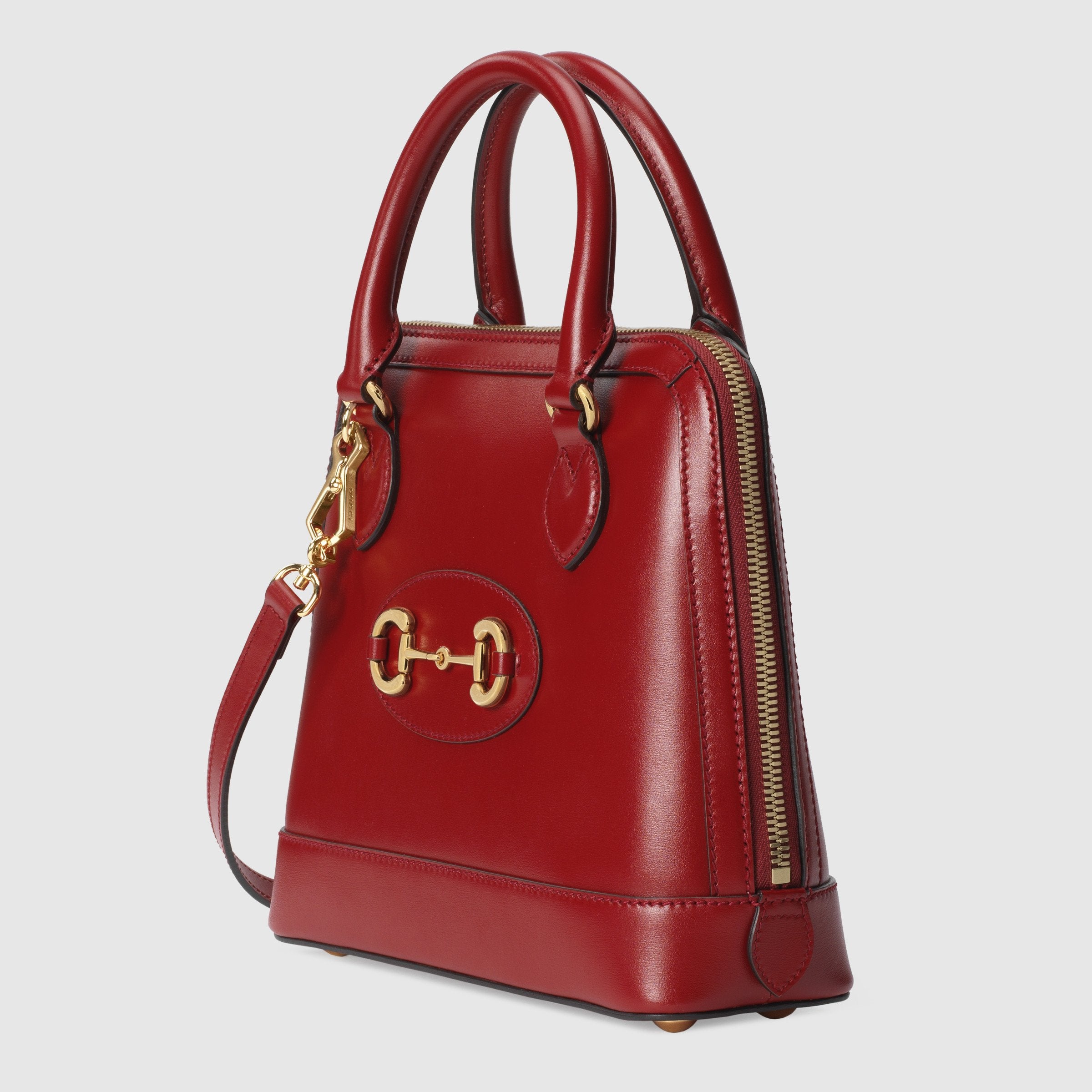 Gucci 1955 Horsebit Small Top Handle Bag in Red | Luxury Leather Crossbody Purse for Women | Perfect for Date Night, Office & Special Occasions