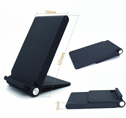 10W Fast Wireless Charger Stand - 3-Coil Folding Charging Pad for LG Velvet 5G, V30, G6 | Slim Design for Bedside, Office & Travel Use