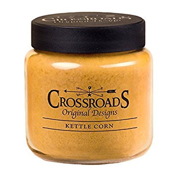 Crossroads Candle 16oz Jar Candle - Sweet Kettle Corn Scent | Long-Lasting Soy Wax Candle for Home, Office & Relaxation