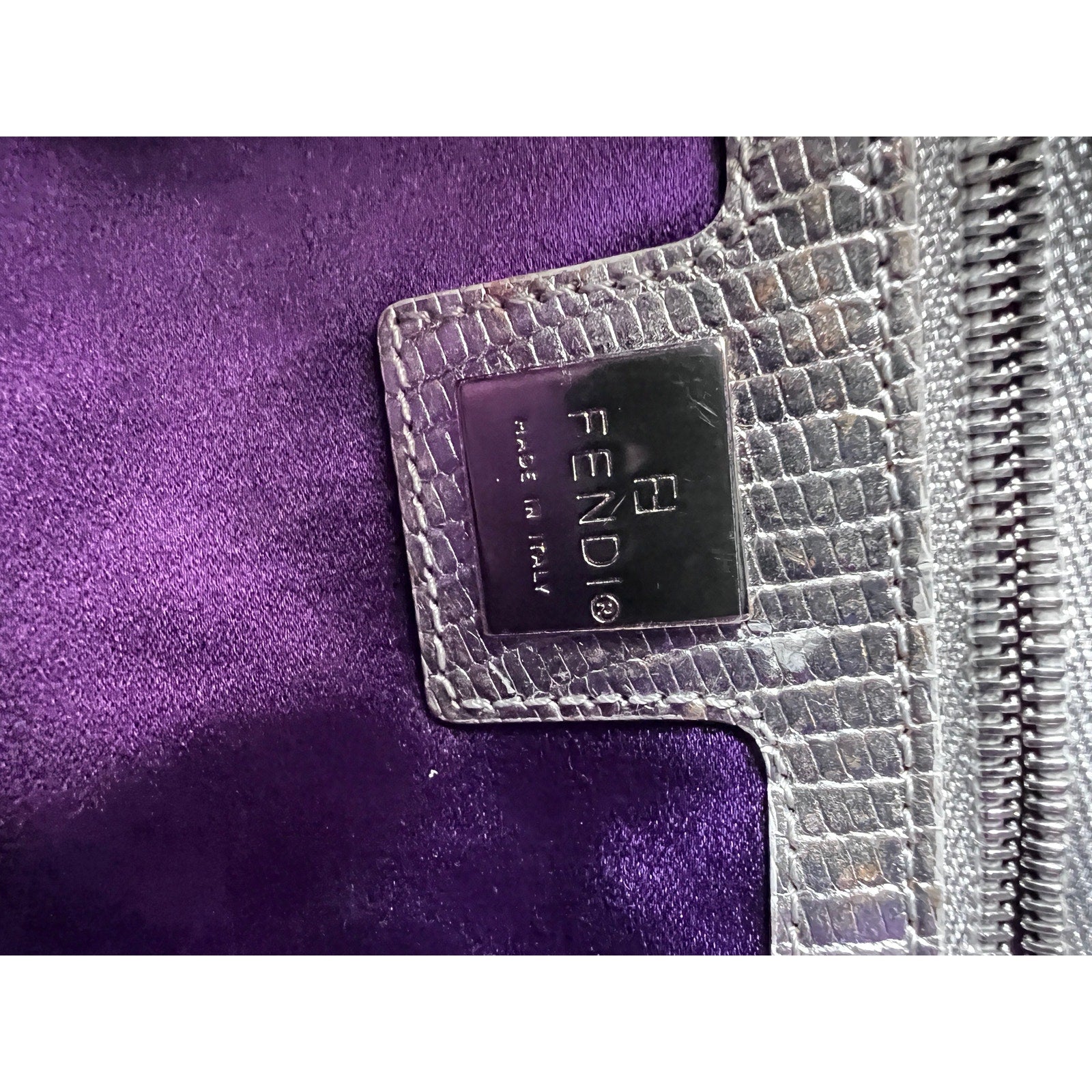 Vintage Fendi Silver & Gold Paillette Baguette Bag - Luxury Evening Clutch for Parties, Weddings & Special Occasions