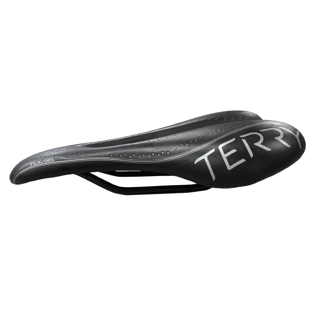 FLX Terry Bike Saddle for Women - Comfortable Gel Bicycle Seat with Black Leather Cover - Perfect for Road Bikes, Mountain Bikes & Commuting - Flexible & Shock-Absorbing Design for Long Rides