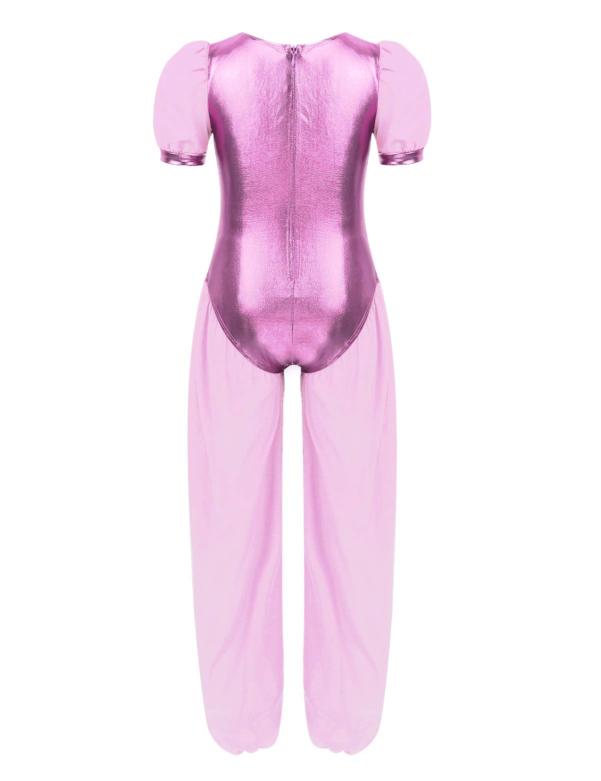 iEFiEL Girls Ballet Leotard - Metallic Chiffon Gymnastics Dancewear for Kids, Fairy Princess Costume Jumpsuit | Perfect for Ballet Recitals, Dance Competitions & Gymnastics Performances