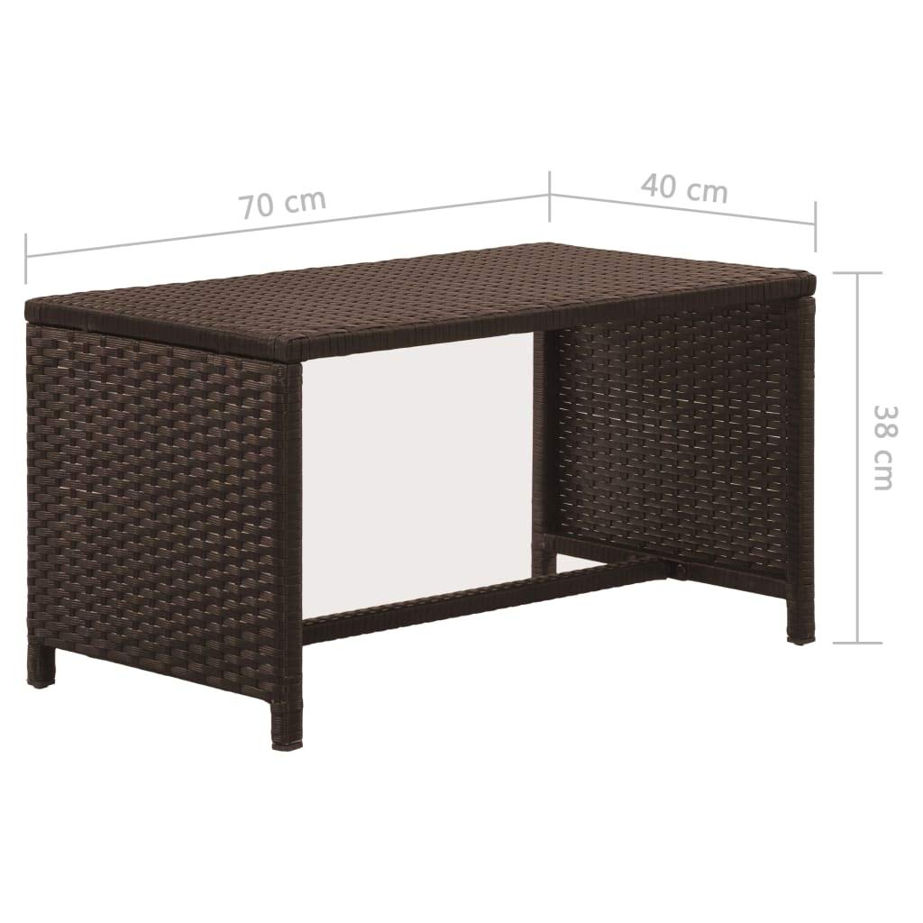 FAMIROSA 4-Piece Outdoor Patio Furniture Set - Brown Wicker Garden Lounge Chairs with Cushions for Backyard, Poolside & Balcony Relaxation