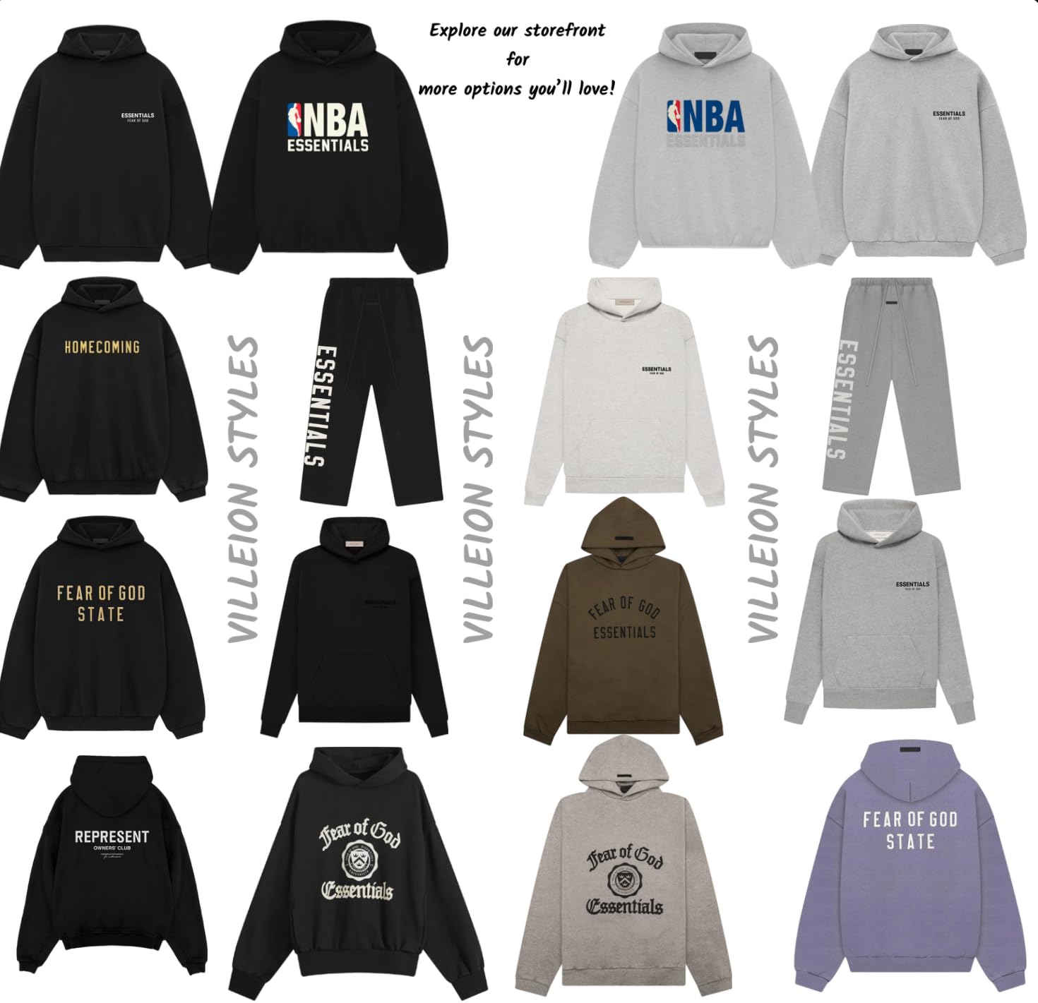 Fear of God Oversized Hoodie for Men - Premium Cotton Streetwear Essentials | Perfect for Casual Wear, Gym & Loungewear