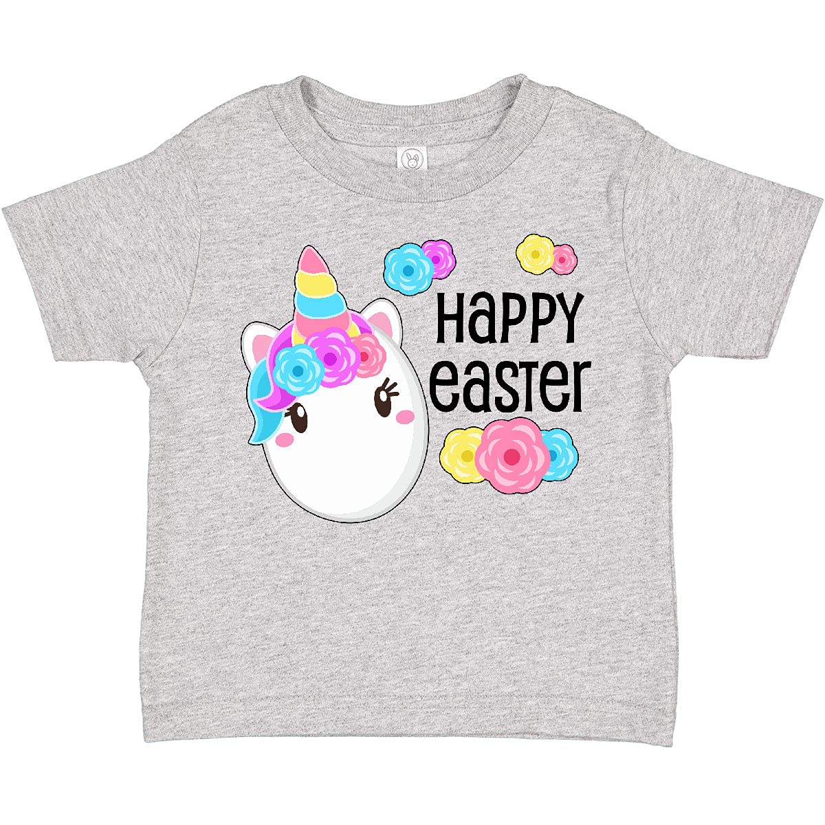 Inktastic Happy Easter Unicorn Egg Toddler T-Shirt - Cute Easter Outfit for Boys & Girls - Perfect for Easter Egg Hunts & Spring Celebrations
