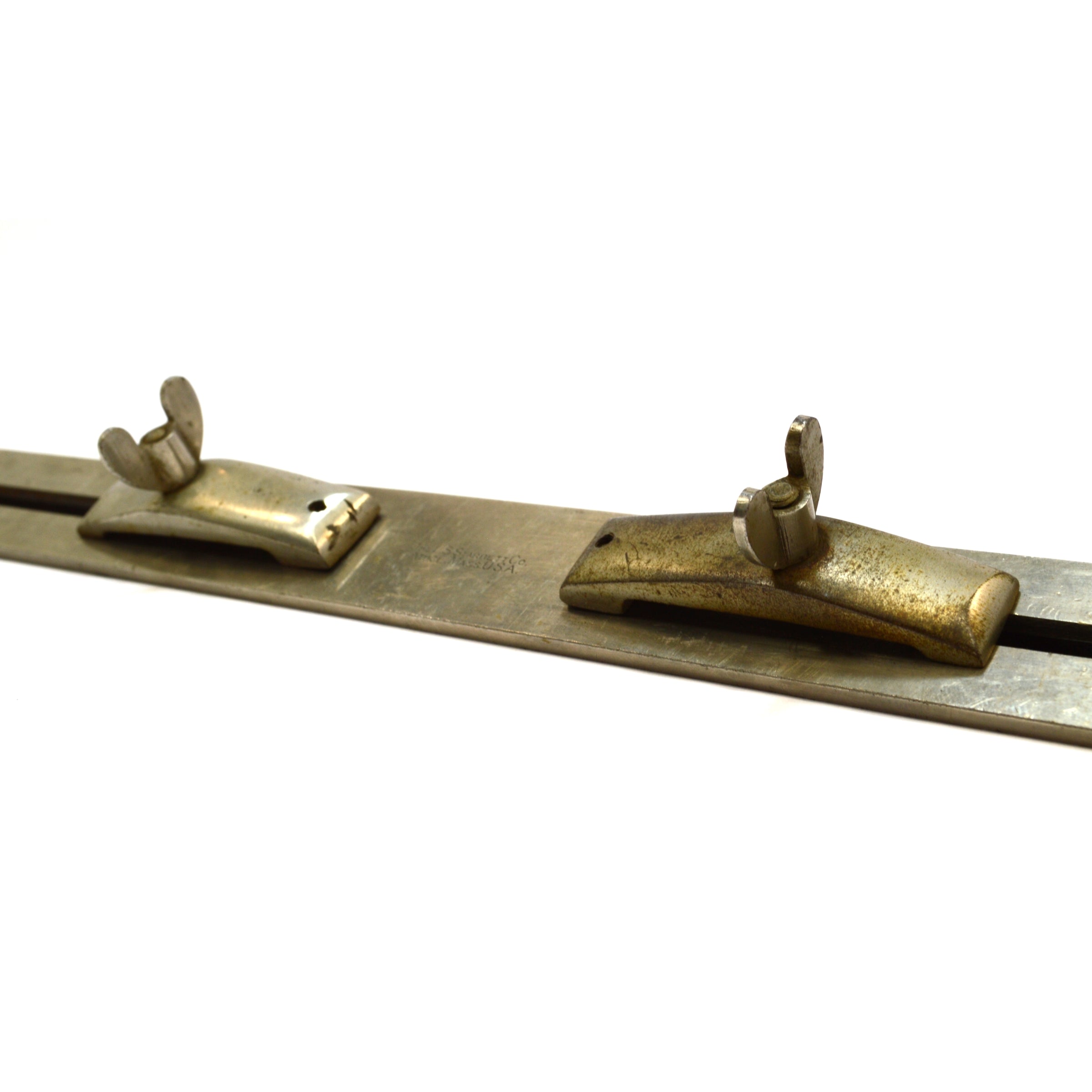 Vintage Starrett #110 Adjustable Stair Gauge - Rare 18 Gauge Nickel Plated Fence Tool for Woodworking & Staircase Construction
