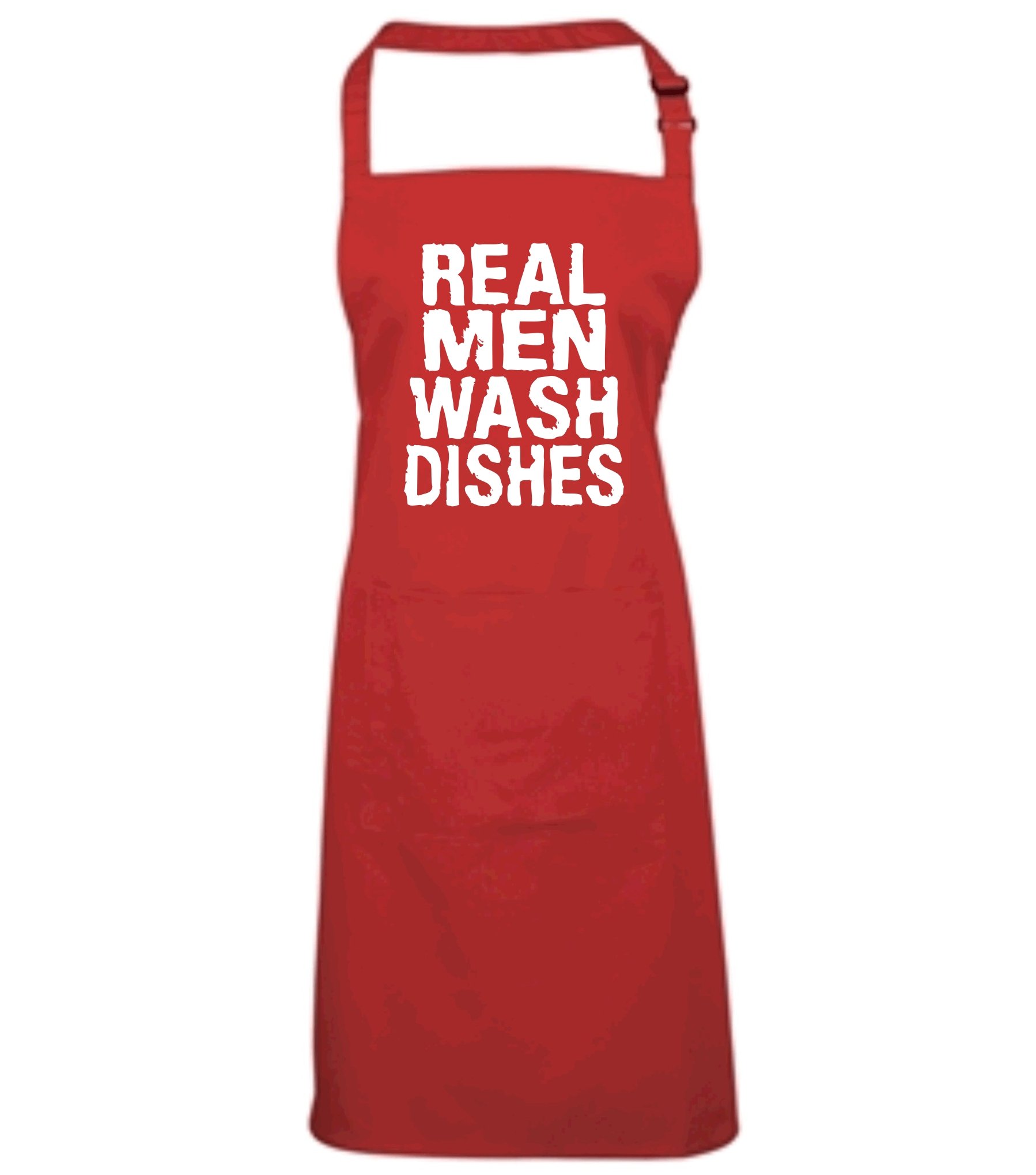 Edward Sinclair Men's Dishwashing Apron - Adjustable One Size, Red - Perfect for Cooking, Grilling & Kitchen Chores