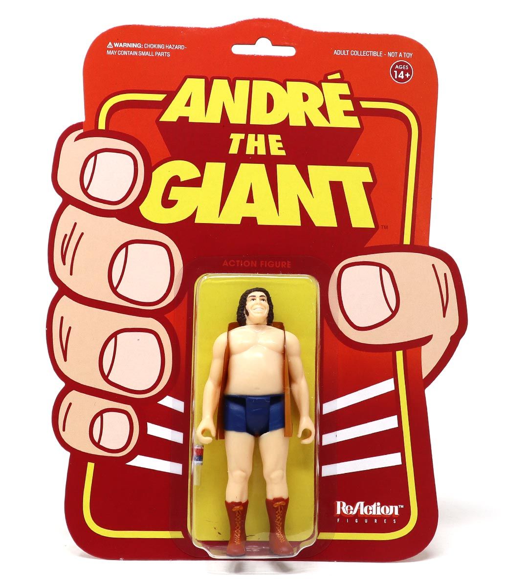 Andre the Giant Vintage Vest ReAction Figure - Collectible Wrestling Action Figure for Display & Gift Giving