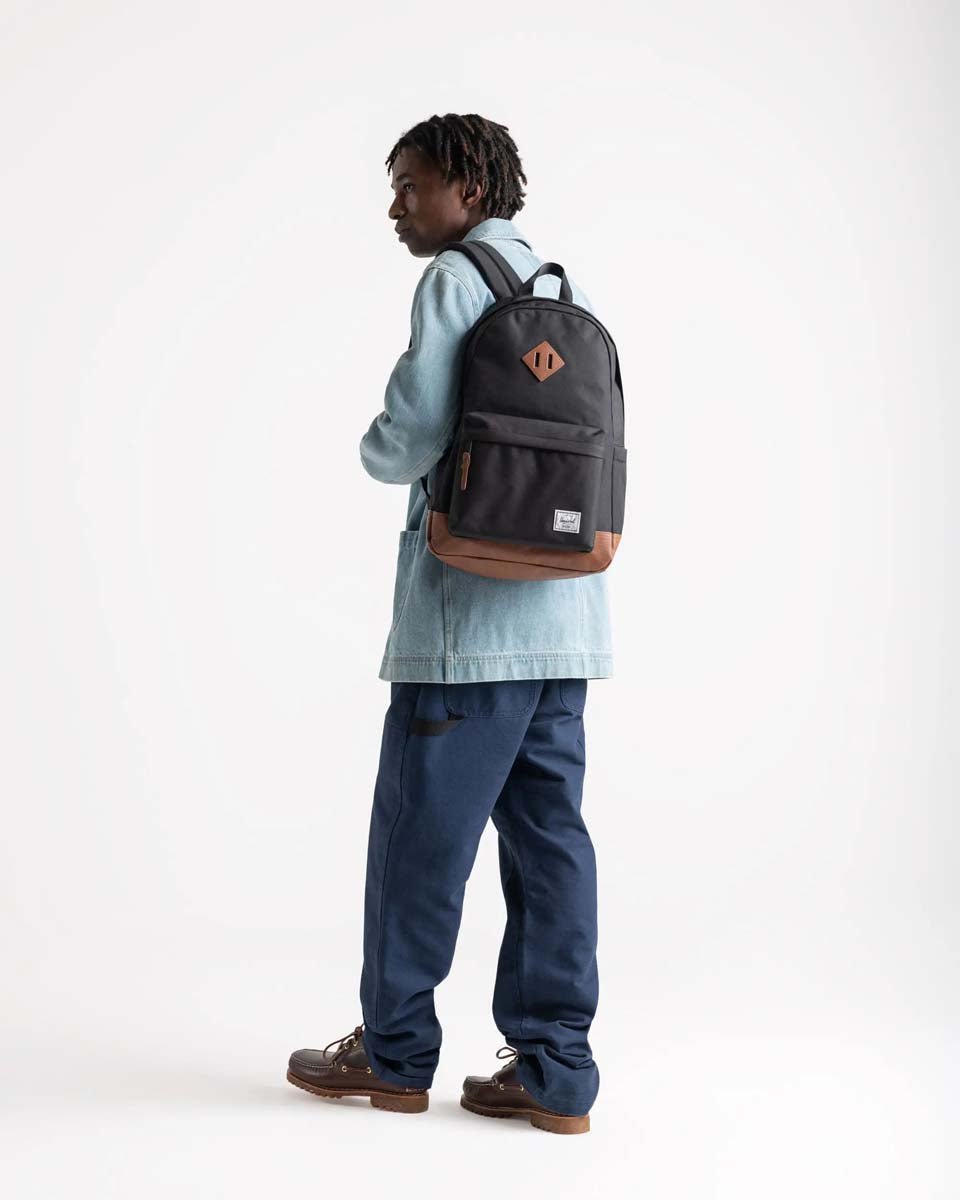 Herschel Heritage Backpack - Black Tonal | Stylish & Durable Laptop Backpack for School, College & Travel | Perfect for Students, Professionals & Commuters