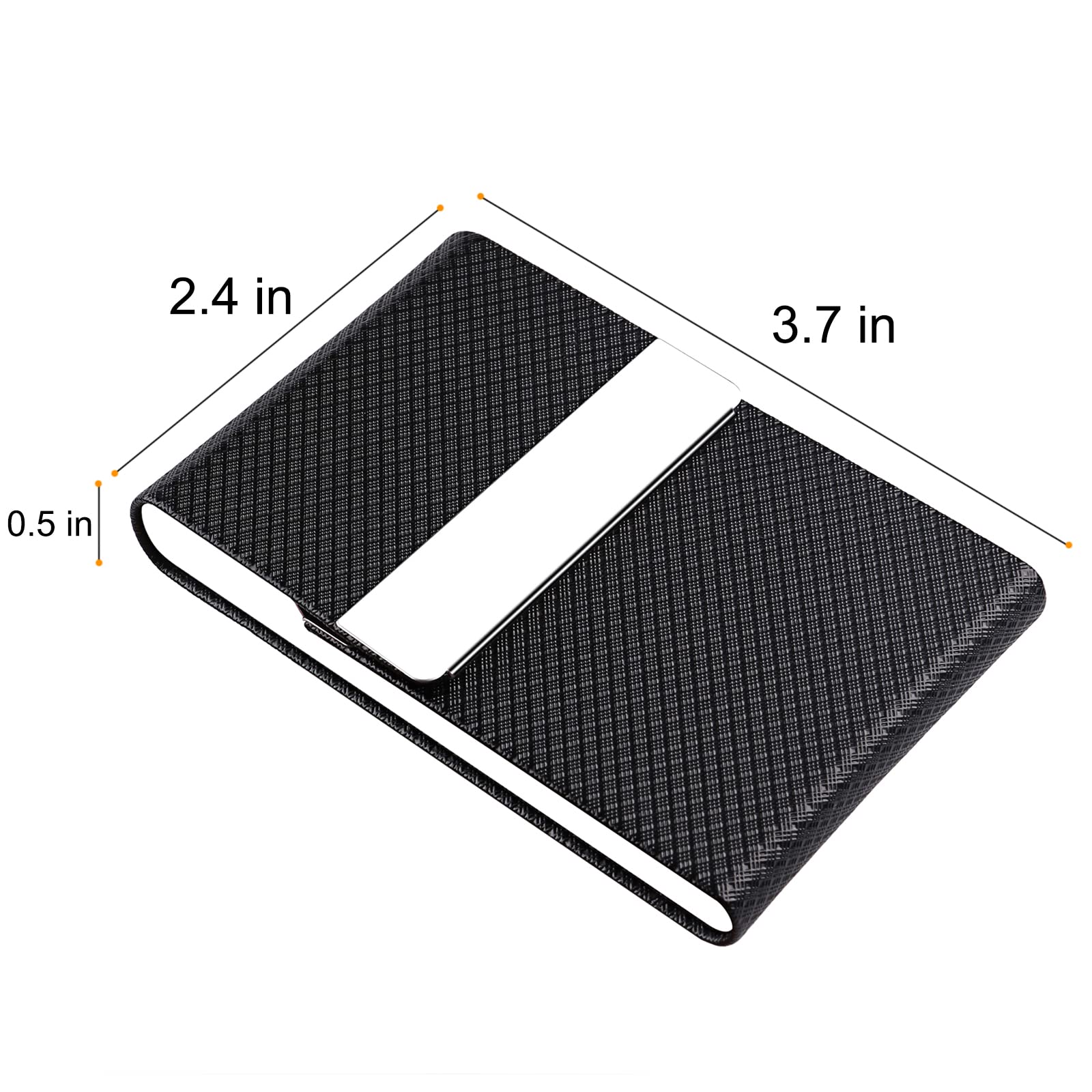 Premium Leather Business Card Holder for Women & Men - Slim RFID Blocking Credit Card Case with Magnetic Closure | Professional Name Card Wallet for Networking, Meetings & Business Events