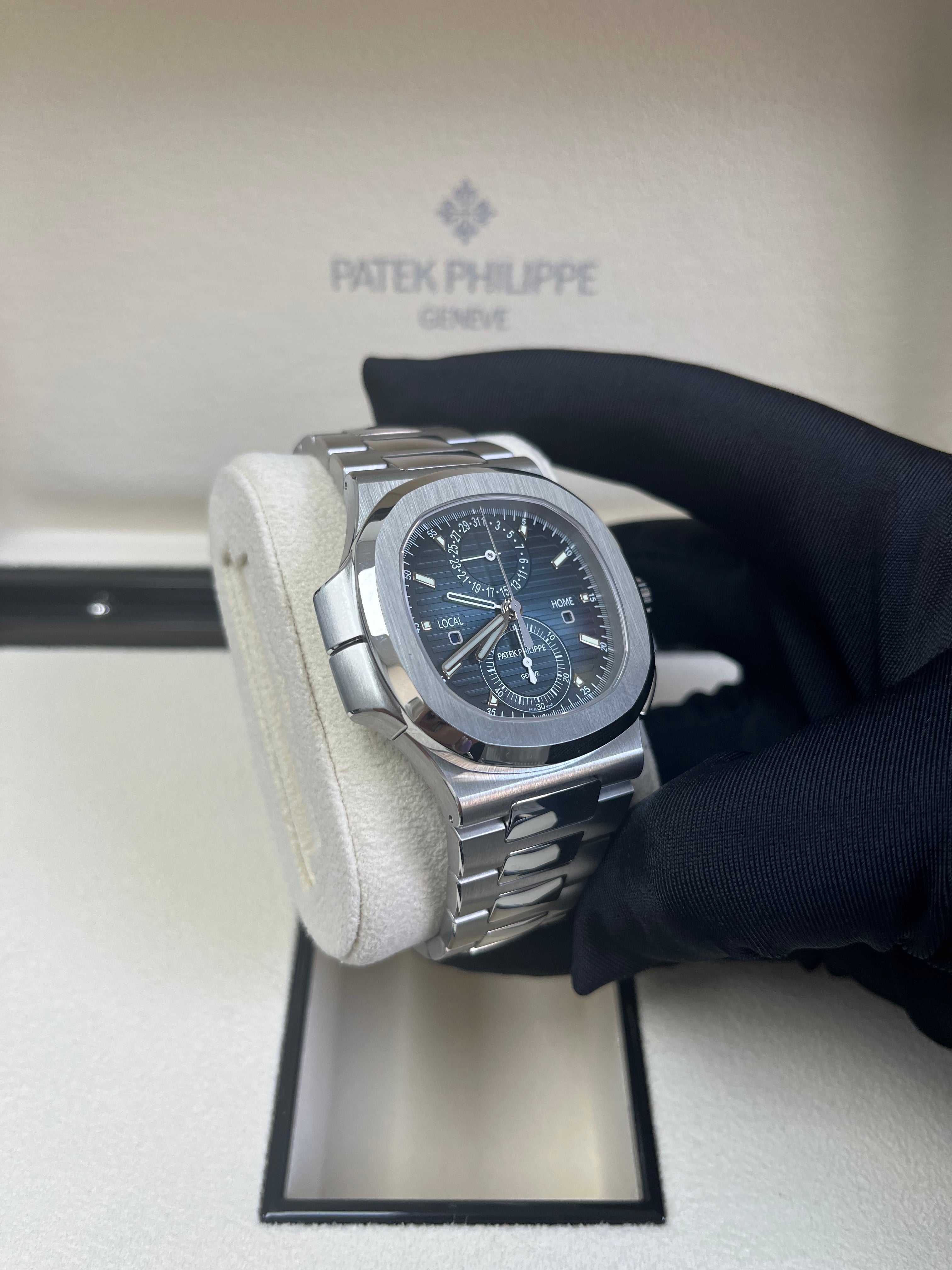Patek Philippe Nautilus 40mm Stainless Steel Men's Watch - Blue Dial Chronograph Ref. 5990/1A-011 | Luxury Automatic Timepiece for Travel, Business & Special Occasions