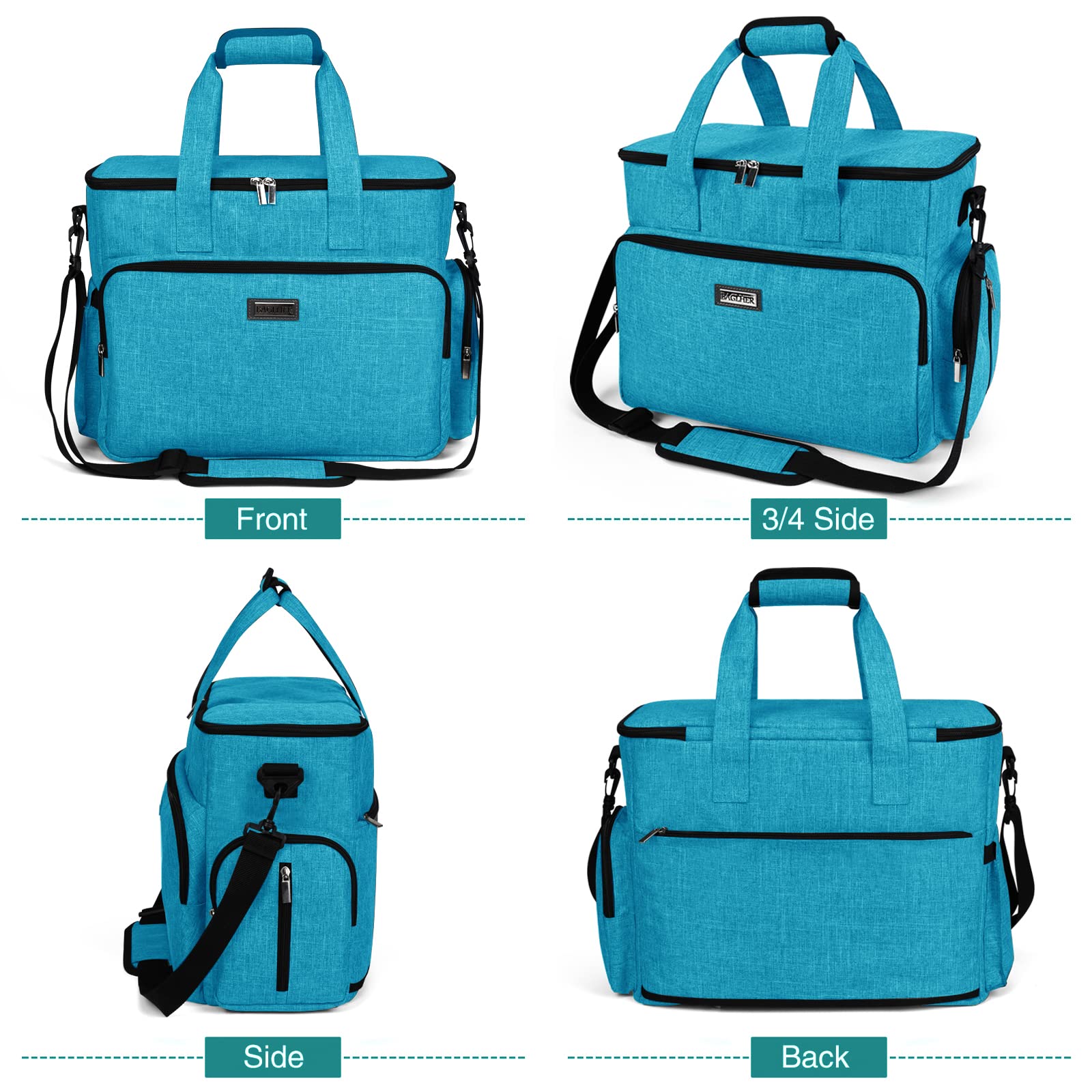 BAGLHER Pet Travel Bag with Bowls & Containers - Sky Blue for Dog Travel Essentials