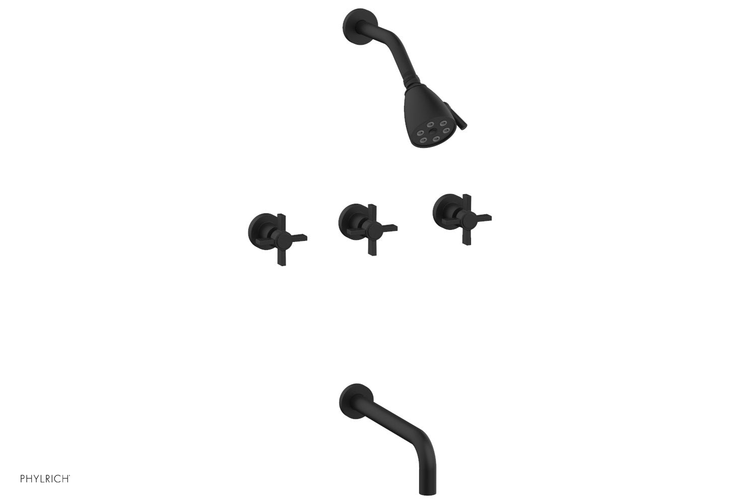 Premium 3-Handle Tub and Shower Faucet Set with 10