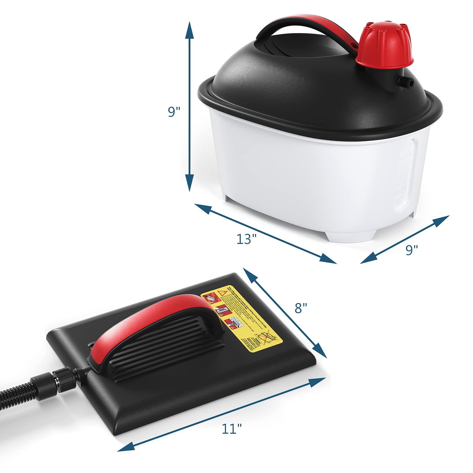 Goplus Wallpaper Steamer - Chemical-Free Wallpaper Remover with 10FT Hose & Large Steam Plate - Perfect for Home Renovation, DIY Projects, and Wallpaper Removal