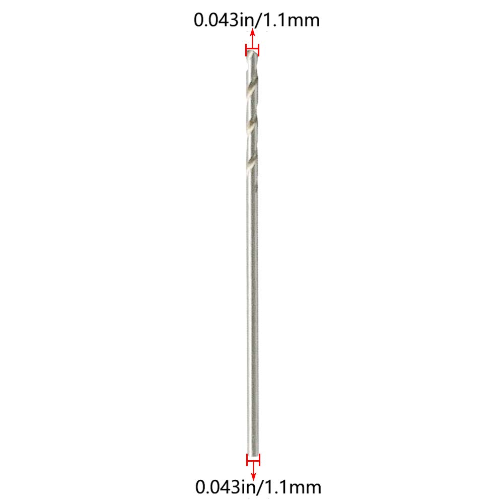 Auniwaig 1.1mm HSS Twist Drill Bit Set - 10pcs High Speed Steel Jobber Drill Bits for Steel & Aluminum Alloy - Perfect for Metalworking, DIY Projects, and Home Repairs