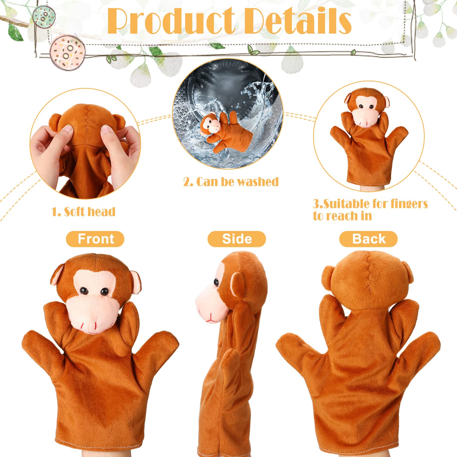 Shappy 24-Piece Zoo Animal Hand Puppets Set - Soft Plush Educational Toys for Kids, Toddlers Storytelling & Role Play (24 Styles) - Perfect for Classroom Activities, Birthday Gifts & Interactive Learning
