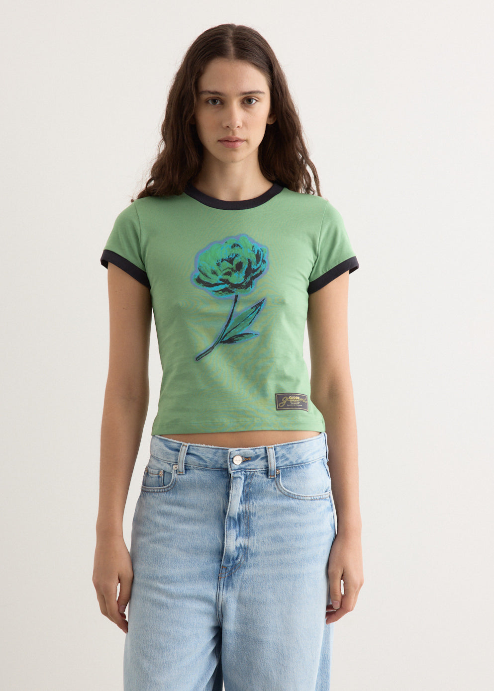 Soft Cotton Peony Print Baby T-Shirt - Comfortable & Breathable for Infants - Perfect for Playtime, Outings & Family Photos