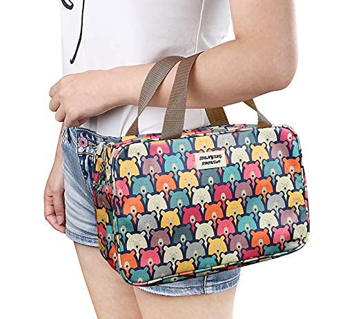Water-Resistant Hanging Toiletry Bag for Women - Large Travel Cosmetic Organizer with Multiple Pockets, Portable Makeup Bag for Vacation, Gym, Camping & Outdoor Activities
