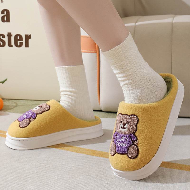 Cozy Teddy Bear Slippers for Women & Men - Soft Plush Indoor House Shoes with Non-Slip Sole - Perfect for Winter, Lounge, Home Comfort & Gift Giving