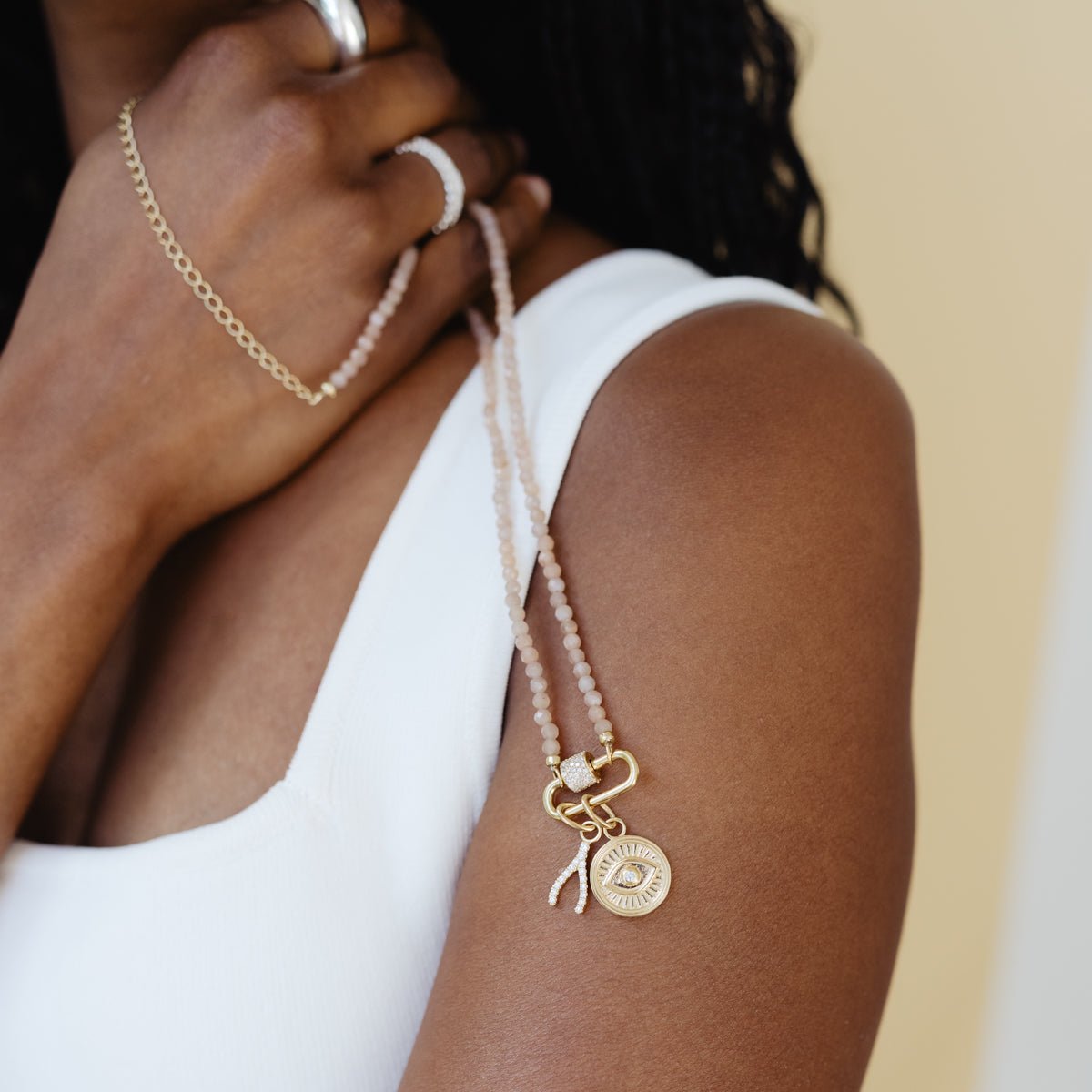 Evil Eye Coin Charm for Protection - Spiritual Jewelry for Good Luck & Positive Energy - Perfect for Necklaces, Bracelets & Home Decor