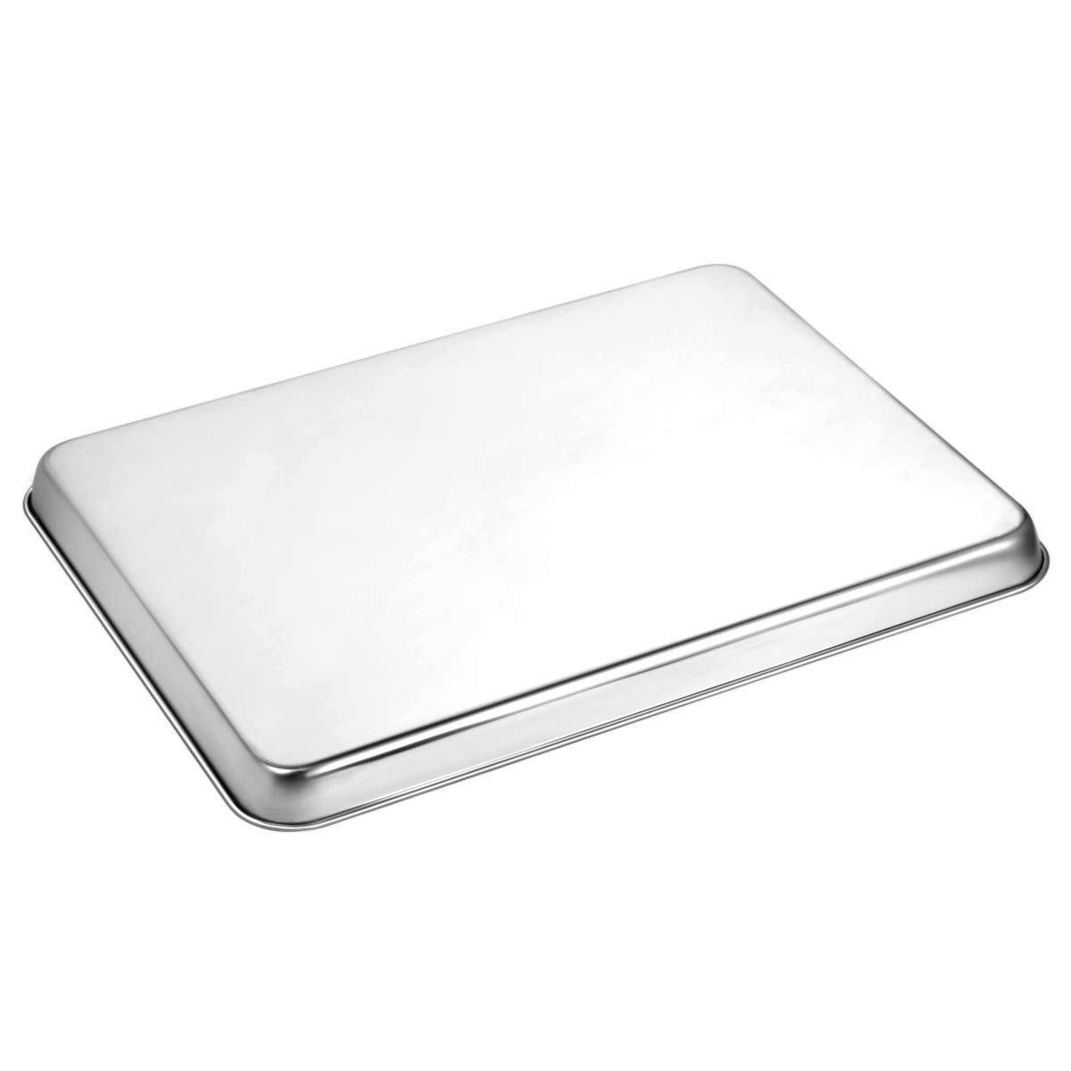 Wildone Stainless Steel Baking Sheet Set of 3 - 9/12/16 Inch Non-Toxic Cookie Sheets | Heavy Duty & Easy Clean Baking Pans for Cookies, Roasting Veggies & Meal Prep