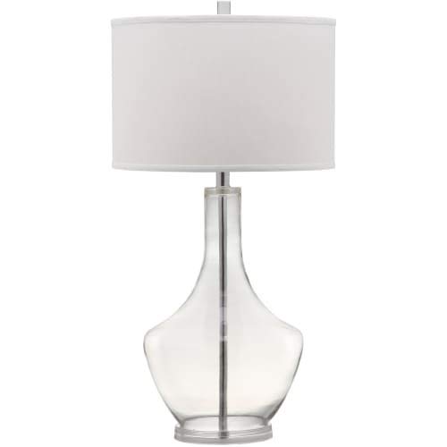 SAFAVIEH 35-inch Clear Glass Table Lamp with LED Bulb - Mercury Design for Bedroom, Living Room, Home Office & Nightstand - Modern Lighting for Reading, Relaxation & Workspace Ambiance