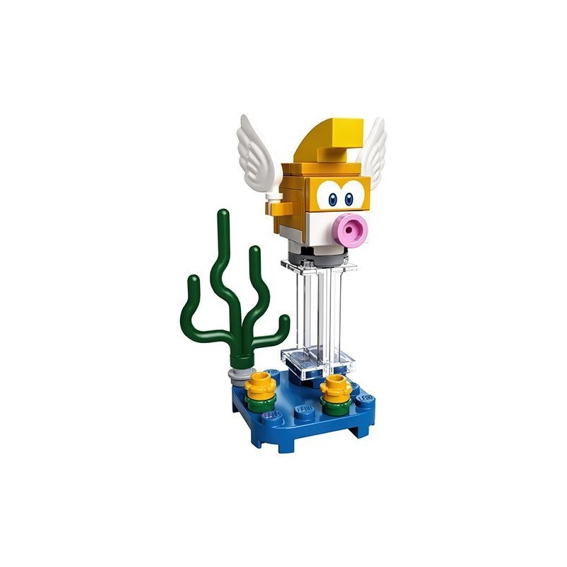 Super Mario Series 1 Lego Character Pack - Eep Cheep | Official Nintendo Licensed | Collectible Building Toy for Kids & Adults | Perfect for Display, Gifts & Mario Themed Parties