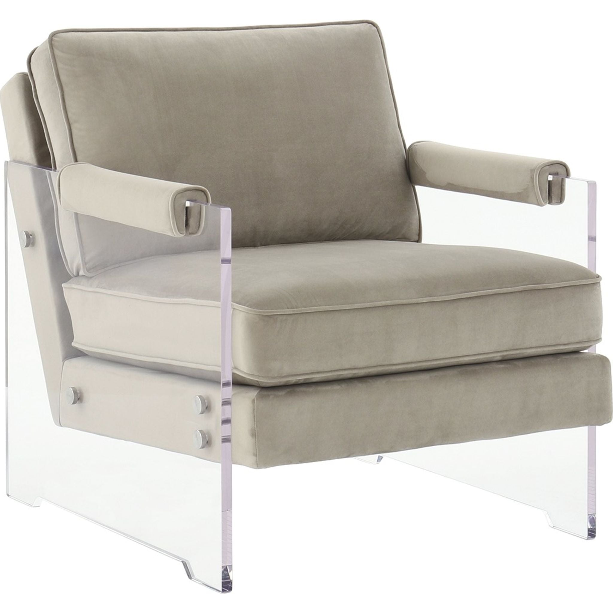 Avonley Modern Accent Chair in Taupe - Stylish Living Room Seating for Home Decor & Relaxation