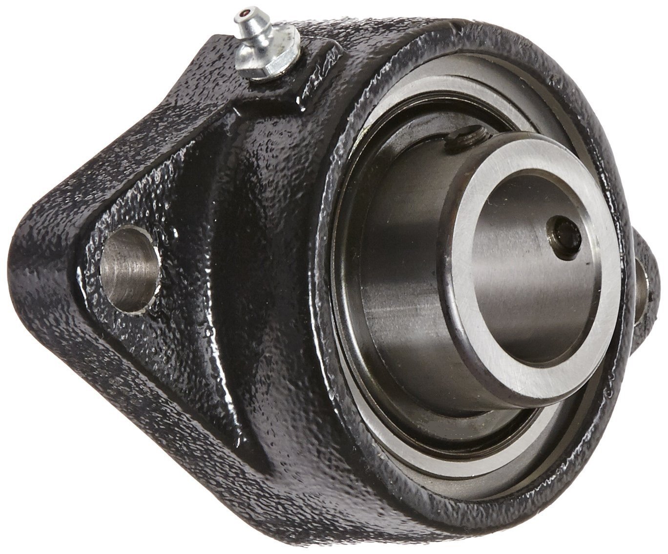 FX3U220N Ball Bearing Flange Unit - 2 Bolt Holes, Standard-Duty Cast Iron Bearing with Spring Locking Collar, 1-1/4