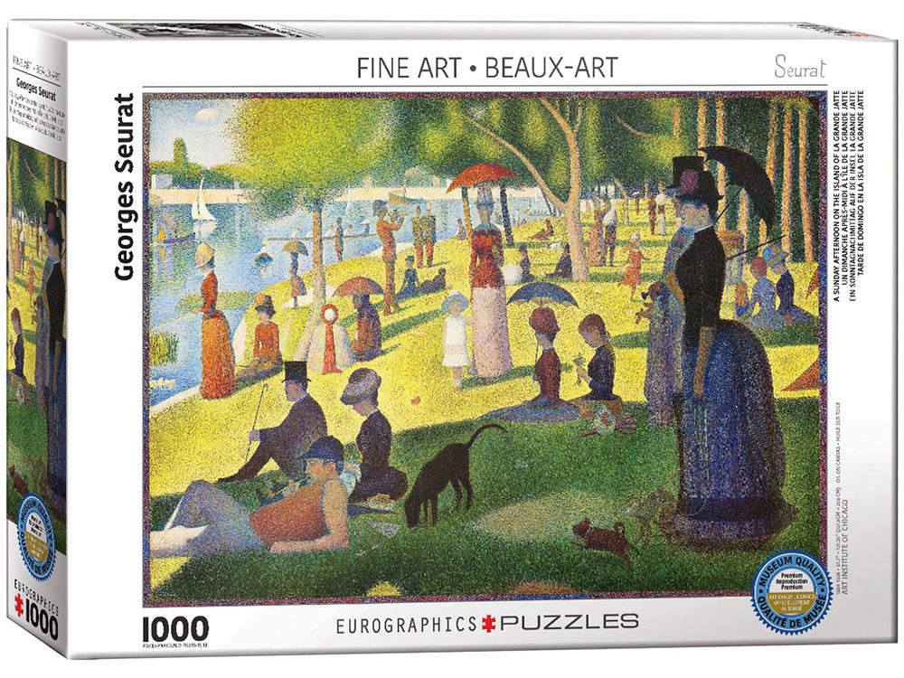 Eurographics 1000-Piece Jigsaw Puzzle - Sunday Afternoon on the Island of La Grande Jatte - Art Puzzle for Adults & Teens - Perfect for Relaxation, Family Bonding & Home Decor